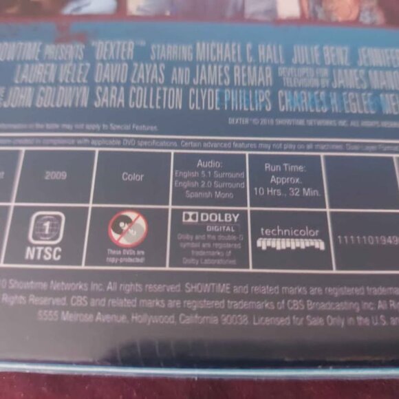 BRAND NEW SEALED Dexter The Fourth 4th Season DVD box set 4-Disc Set wirh hype / - Picture 4 of 4